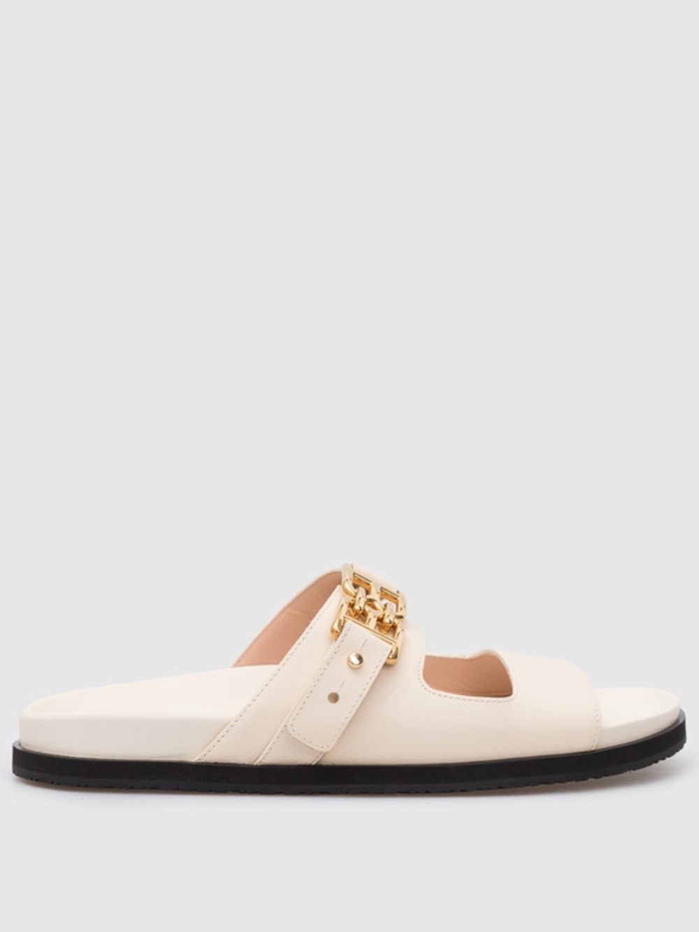 Bally Emma Flat Leather Sandals | Bone | Women's 7.5 - Picture 1 of 5